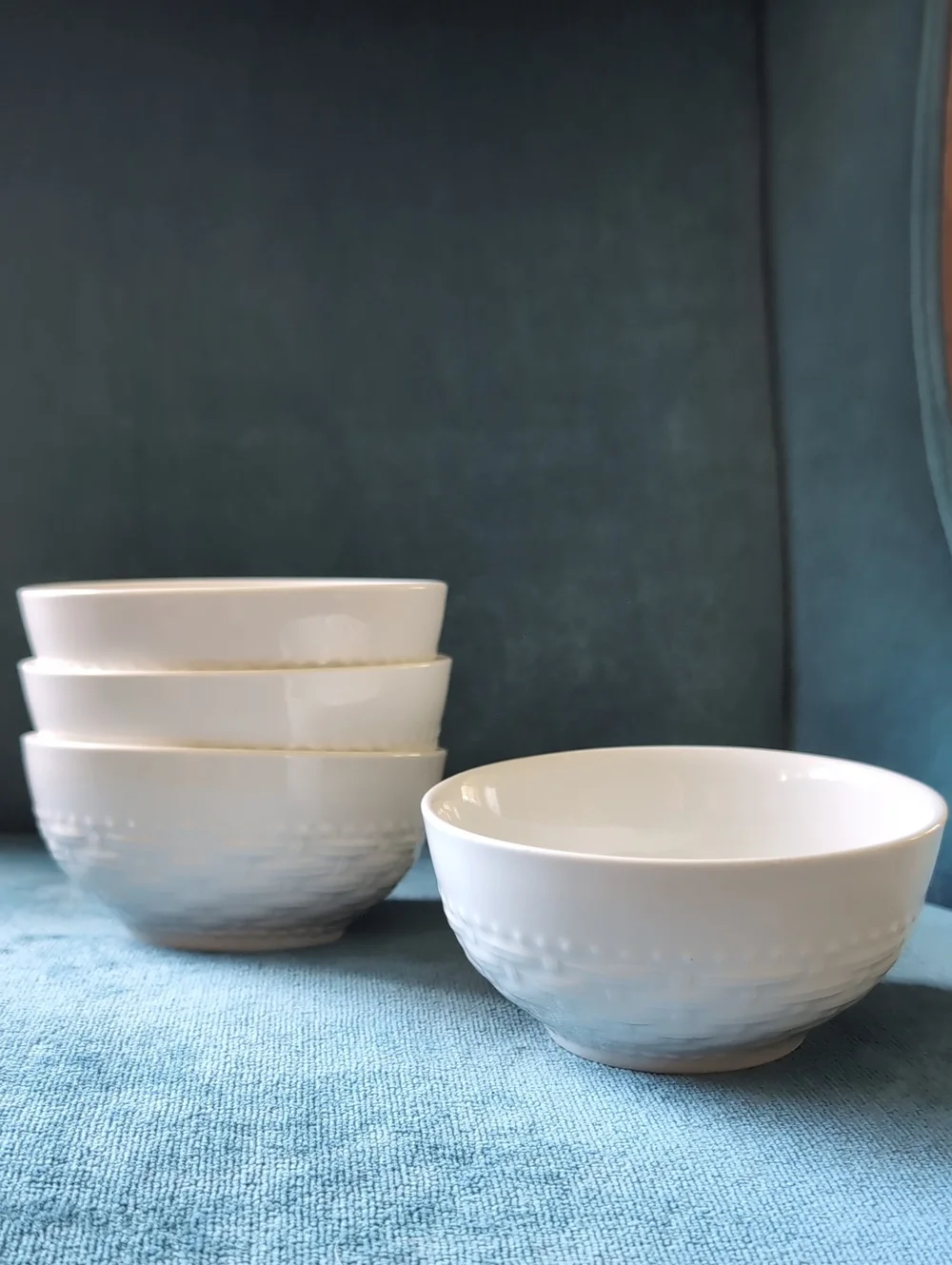 Gibson - White Ceramic Serving Bowls - Set of 4